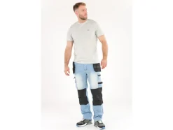 SPODNIE ROBOCZE MONTERSKIE STRETCH JEANS LIGHT BLUE ROZM. XL