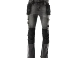 SPODNIE ROBOCZE MONTERSKIE STRETCH JEANS STEEL GREY ROZM. 2XL