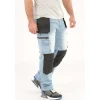 SPODNIE ROBOCZE MONTERSKIE STRETCH JEANS LIGHT BLUE ROZM. L