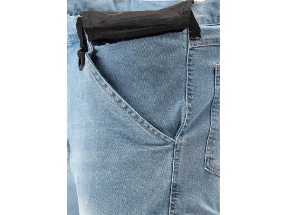 SPODNIE ROBOCZE MONTERSKIE STRETCH JEANS LIGHT BLUE ROZM. L
