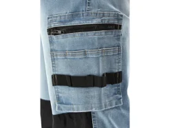 SPODNIE ROBOCZE MONTERSKIE STRETCH JEANS LIGHT BLUE ROZM. L
