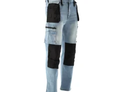SPODNIE ROBOCZE MONTERSKIE STRETCH JEANS LIGHT BLUE ROZM. L