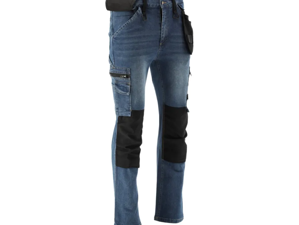 SPODNIE ROBOCZE MONTERSKIE STRETCH JEANS DARK BLUE ROZM. L
