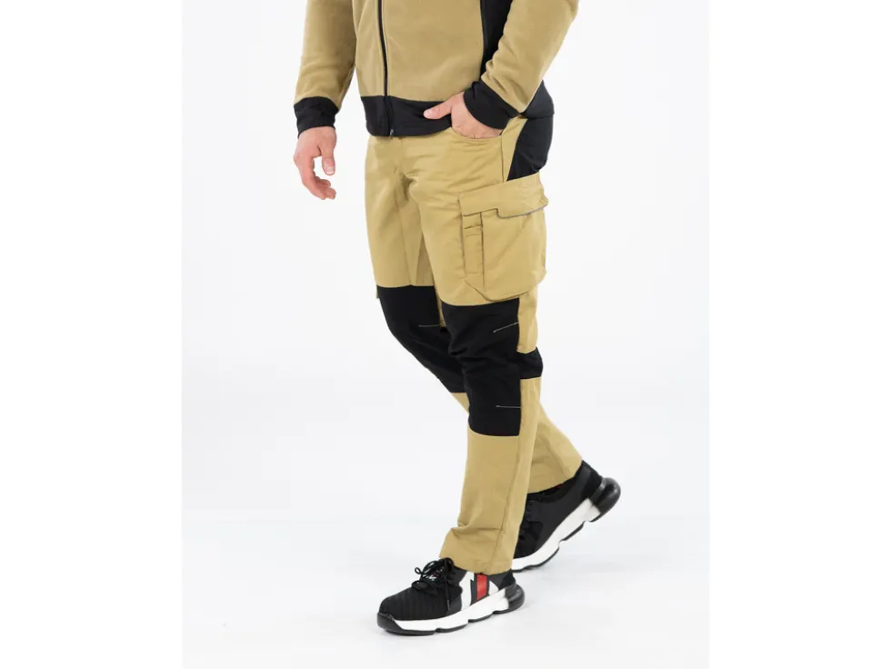 SPODNIE ROBOCZE 4-WAY STRETCH SERWAL KHAKI ROZM. S