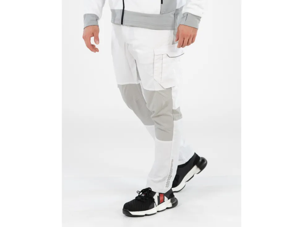 SPODNIE ROBOCZE 4-WAY STRETCH SERWAL WHITE ROZM. M