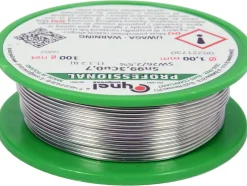 SPOIWO, DRUT LUTOWNICZY BEZOŁOWIOWY Z TOPNIKIEM NA SZPULI 1,0MM, 100G, SN99,3CU0,7