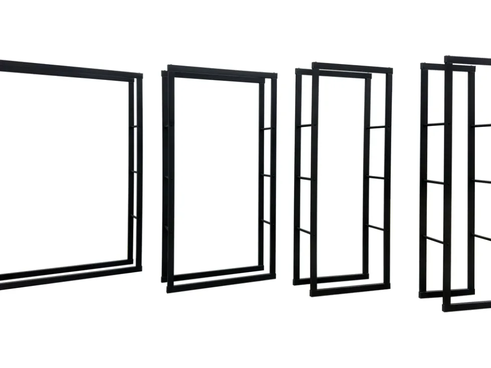 STOJAK STALOWY NA DREWNO KOMINKOWE 100X25X150CM