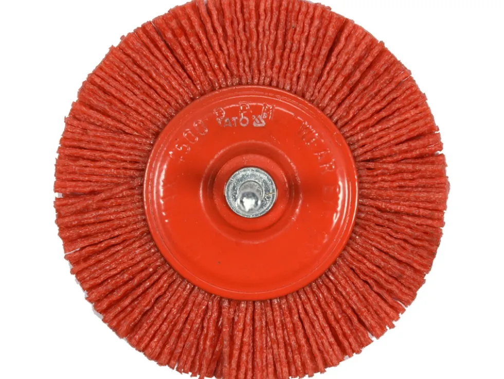 SZCZOTKA TARCZOWA Z TRZPIENIEM 100MM NYLON