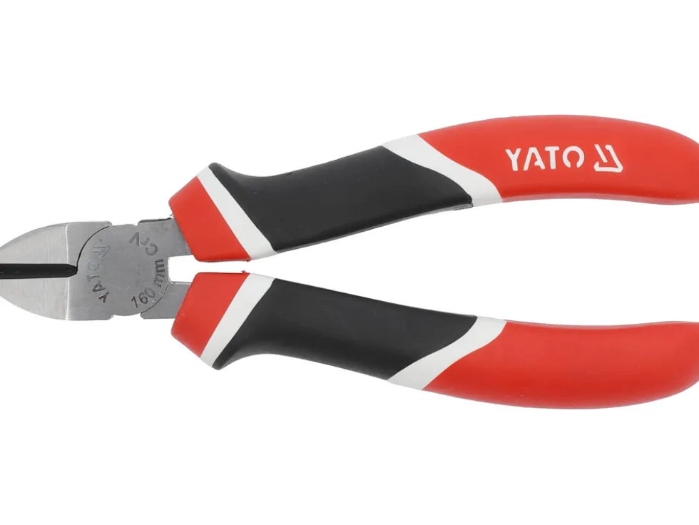 SZCZYPCE TNĄCE BOCZNE, CRV, 160 MM, TRÓJKOLOROWE RĘKOJEŚCI