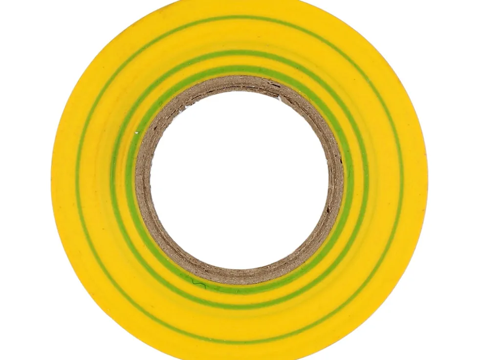 TAŚMA ELEKTROIZOLACYJNA 19MMX20MX0,13MM, ŻÓŁTO-ZIELONA