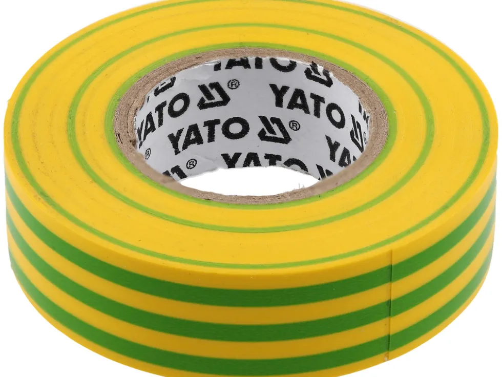TAŚMA ELEKTROIZOLACYJNA 19MMX20MX0,13MM, ŻÓŁTO-ZIELONA
