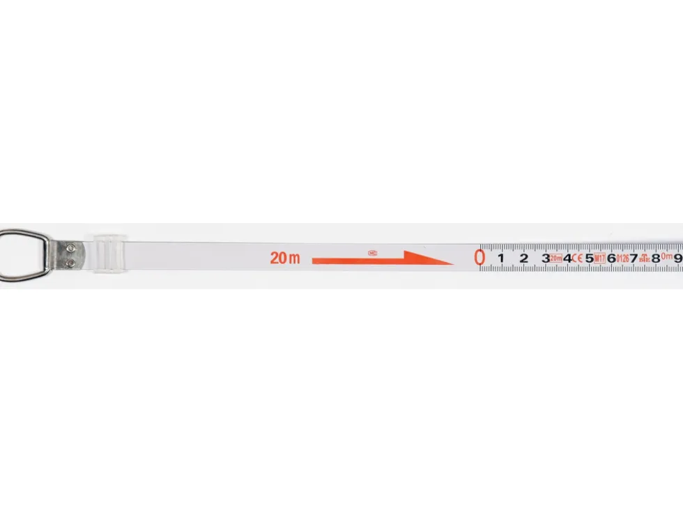 TAŚMA MIERNICZA STALOWA 20 M X 13 MM ZABEZPIECZONA NYLONEM, II KLASA DOKŁADNOŚCI