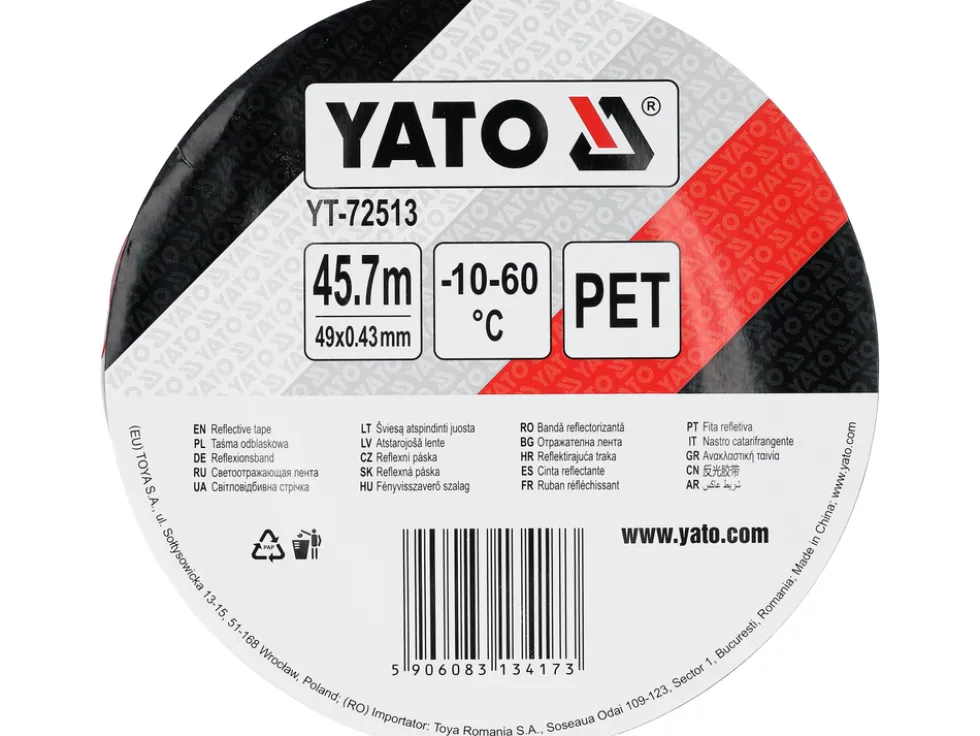 TAŚMA ODBLASKOWA 49MM X 45,7M, KLEJĄCA
