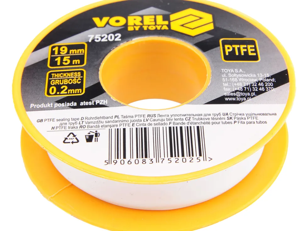 TAŚMA PTFE 15MX19MMX0.2MM
