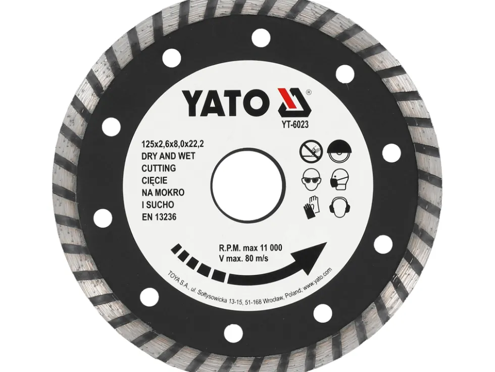 TARCZA DIAMENTOWA, SEGMENT TURBO 125 MM
