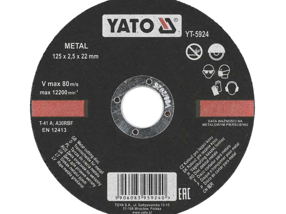 TARCZA DO CIĘCIA METALU 125X2,5X22 MM