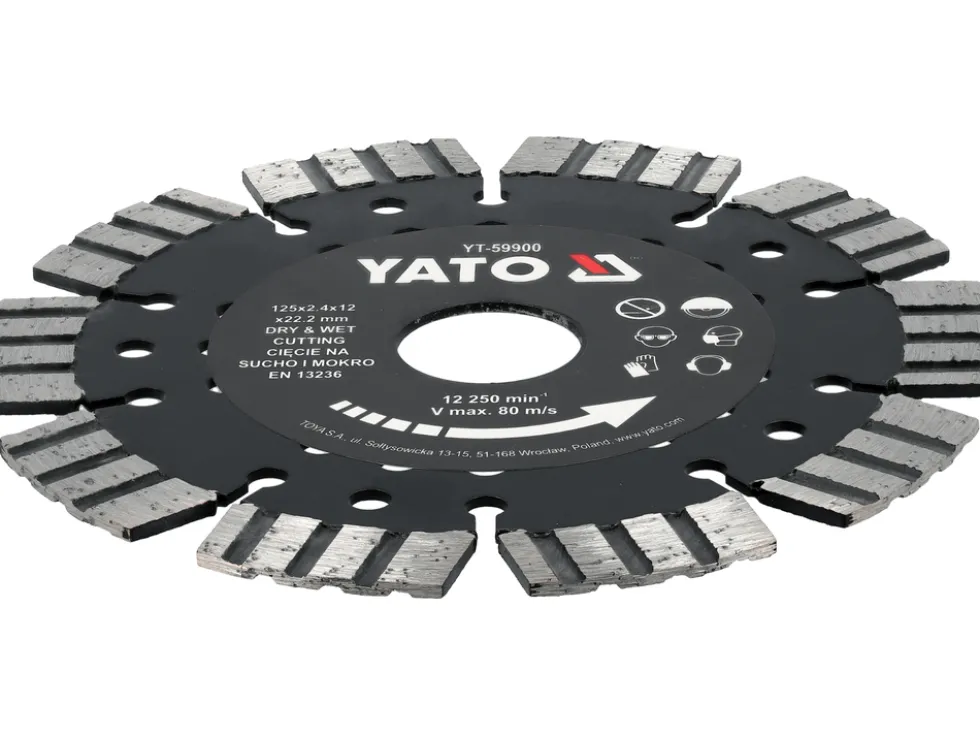 TARCZA DO ŻELBETU 125MM SEGMENTY SPAWANE LASEROWO