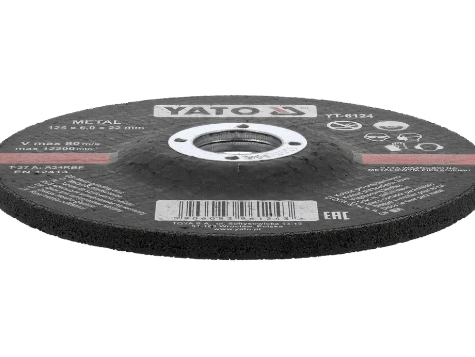 TARCZA DO SZLIFOWANIA METALU 125X6,0X22 MM