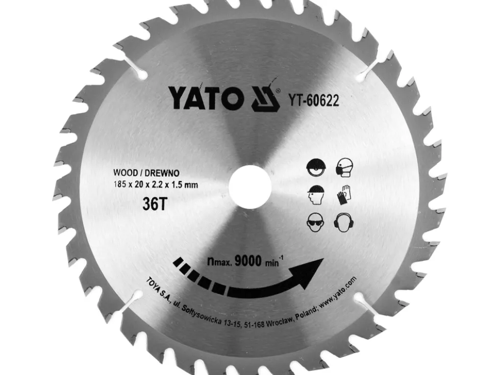 TARCZA WIDIOWA DO DREWNA 185X36TX20MMDLA YT-82151;79257