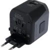 UNIWERSALNY ADAPTER PODRÓŻNY DO PONAD 150 KRAJÓW Z ŁADOWARKĄ 2 X USB 5V/2,4A