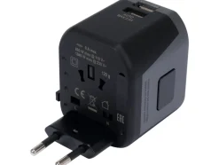 UNIWERSALNY ADAPTER PODRÓŻNY DO PONAD 150 KRAJÓW Z ŁADOWARKĄ 2 X USB 5V/2,4A