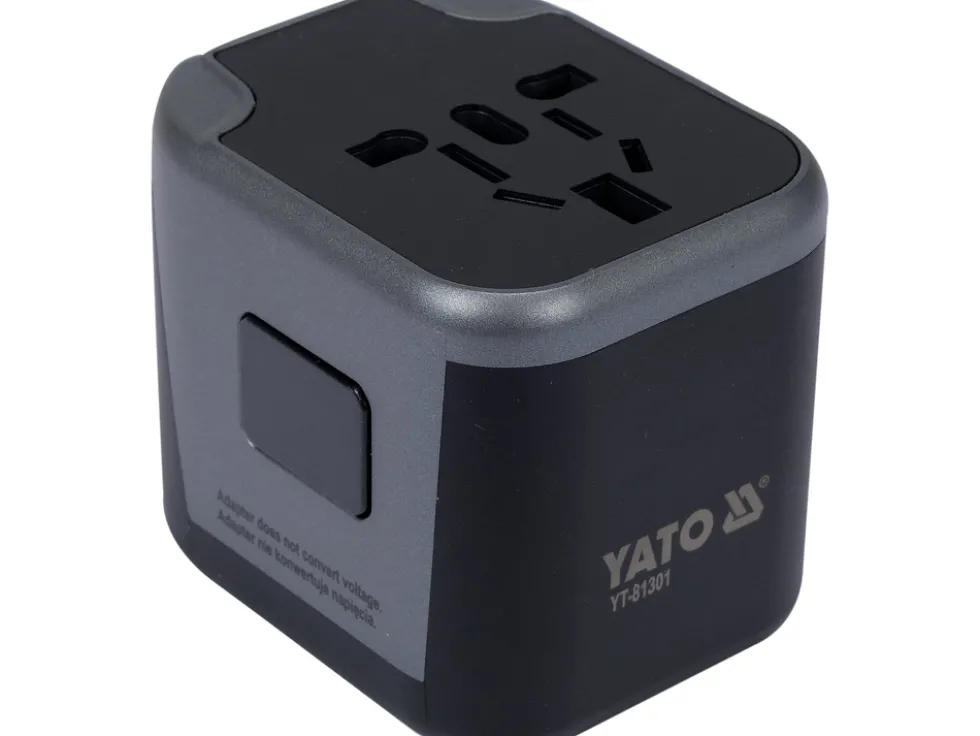 UNIWERSALNY ADAPTER PODRÓŻNY DO PONAD 150 KRAJÓW Z ŁADOWARKĄ 2 X USB 5V/2,4A