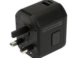 UNIWERSALNY ADAPTER PODRÓŻNY DO PONAD 150 KRAJÓW Z SZYBKĄ ŁADOWARKĄ USB Q.C. 3.0, 20W