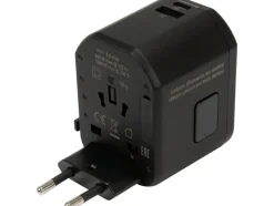 UNIWERSALNY ADAPTER PODRÓŻNY DO PONAD 150 KRAJÓW Z SZYBKĄ ŁADOWARKĄ USB Q.C. 3.0, 20W