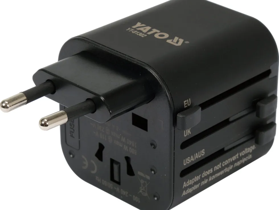 UNIWERSALNY ADAPTER PODRÓŻNY DO PONAD 150 KRAJÓW