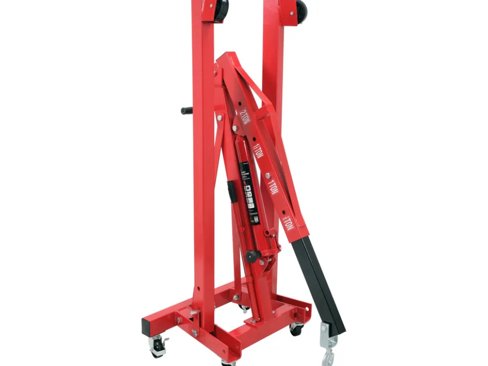 ŻURAW WARSZTATOWY 2000KG, ZAKRES PODNOSZENIA 25-2240MM, DŁUGOŚĆ 1800MM, SZEROKOŚĆ 1040MM, WYSOKOŚĆ 1568MM.