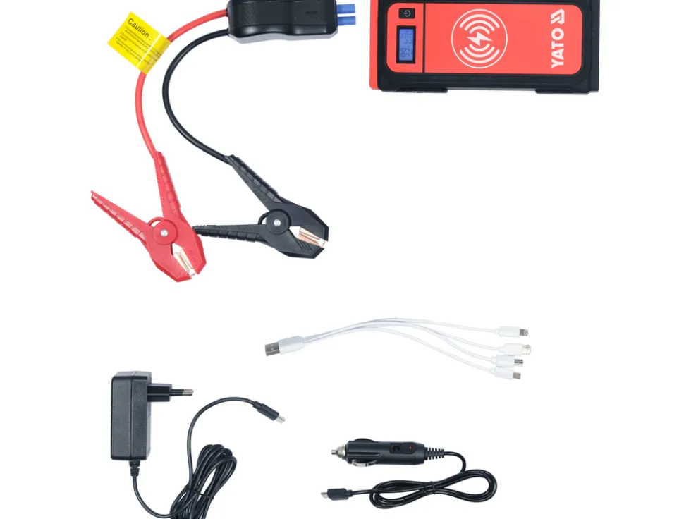 URZĄDZENIE ROZRUCHOWE/POWER BANK 16000MAH Z WYŚWIETLACZEM LCD I ŁADOWANIEM INDUKCYJNYM