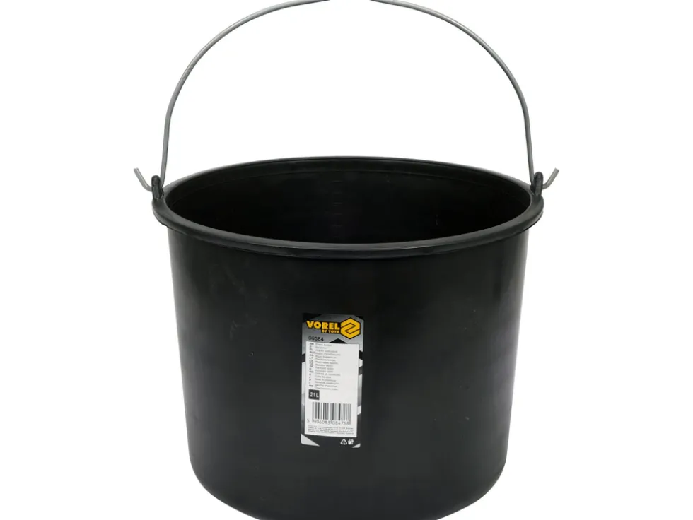 WIADRO BUDOWLANE, CZARNE 21L