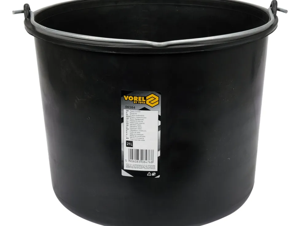 WIADRO BUDOWLANE, CZARNE 21L