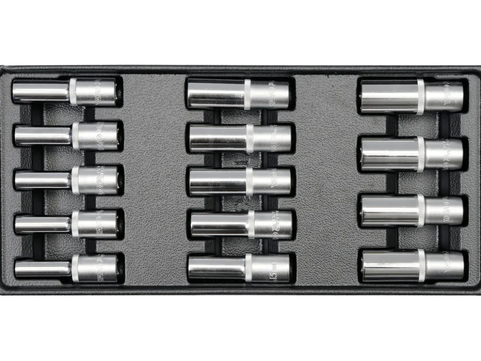 WKŁAD DO SZUFLADY NASADKI DŁUGIE 8-21MM 1/2" 14CZ.