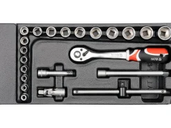 WKŁAD DO SZUFLADY ZESTAW KLUCZY NASADOWYCH 3/8" 22CZ.