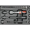 WKŁAD DO SZUFLADY ZESTAW NASADEK 1/4" 25CZ.