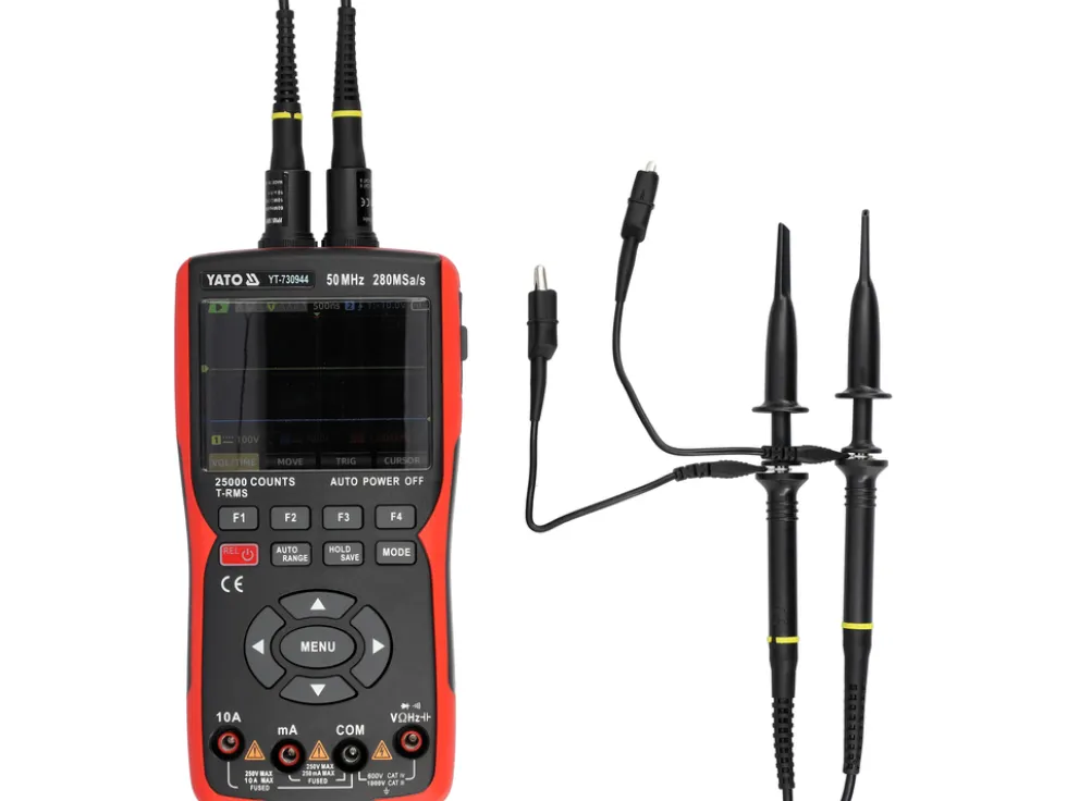 3 W 1 OSCYLOSKOP, MIERNIK CYFROWY, GENERATOR 280MSA/S 50MHZ