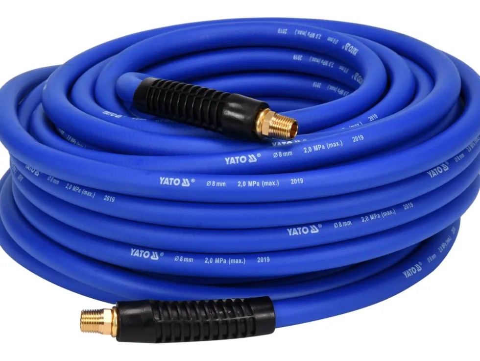 WĄŻ PNEUMATYCZNY HYBRYDOWY 3/8" 20M KOŃCÓWKI G1/4"