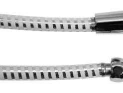 WĄŻ PRYSZNICOWY 2.0M PVC GŁADKI CHROM-BIAŁY ANTYTWIST