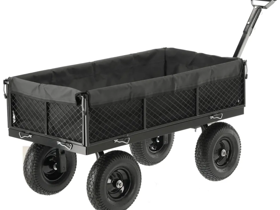 WÓZEK OGRODOWY XL 450KG Z POKROWCEM KOŁA 13"
