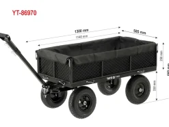 WÓZEK OGRODOWY XL 450KG Z POKROWCEM KOŁA 13