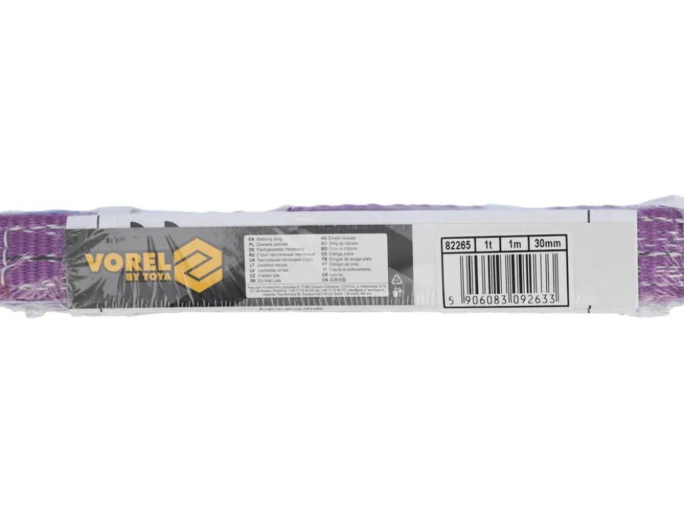 ZAWIESIE PASOWE, TEKSTYLNE 1T, 1M, 30MM DWUWARSTWOWE, PĘTLOWE