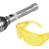 ZESTAW LATARKA UV AKUMULATOROWA 3W I OKULARY