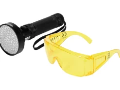 ZESTAW LATARKA UV 100 LED I OKULARY