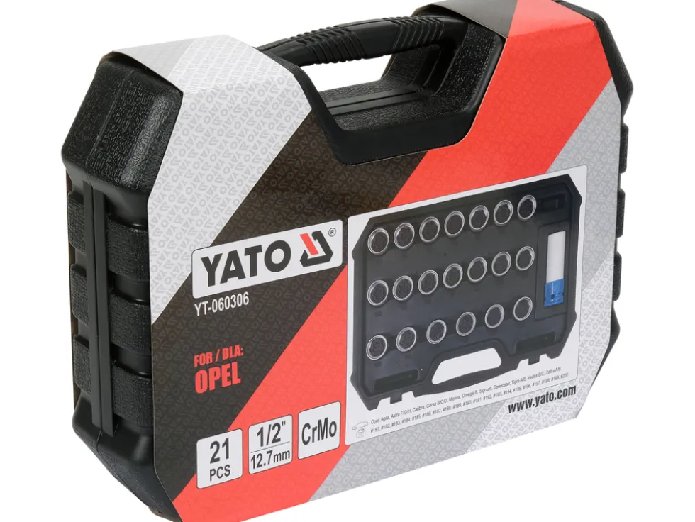 ZESTAW NASADEK DO ŚRUB ZABEZPIECZAJĄCYCH OPEL 21 ELEMENTY