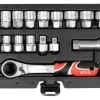 ZESTAW NASADEK PRZELOTOWYCH SPLINE 1/2" 3/8" ZAWIERA 17 CZĘŚCI