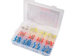 ZESTAW 220 SZTUK PRZEZROCZYSTYCH WODOODPORNYCH KOSZULEK TERMOKURCZLIWYCH Z CYNĄ 0,25-6MM2