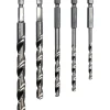 ZESTAW WIERTEŁ DO METALU HSS, 5 SZT., 4-10 MM, UCHWYT HEX 1/4''